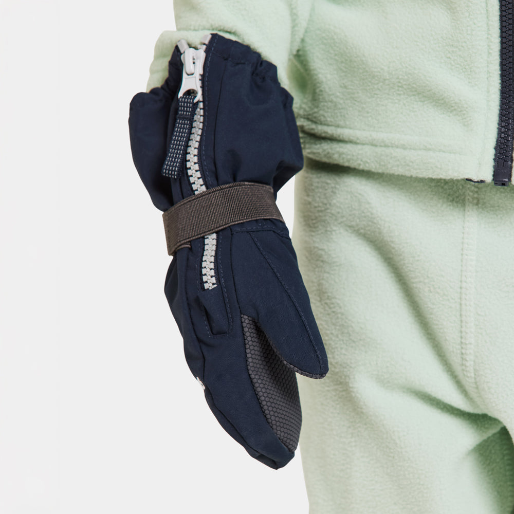 Didriksons Biggles Zip Mittens (Navy)