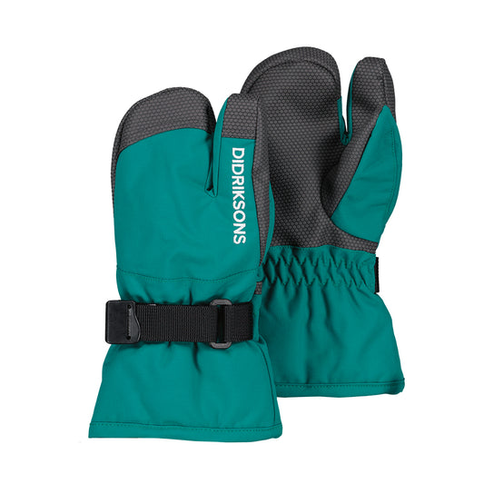 Didriksons Kids Fossa 3-fingered Gloves in green