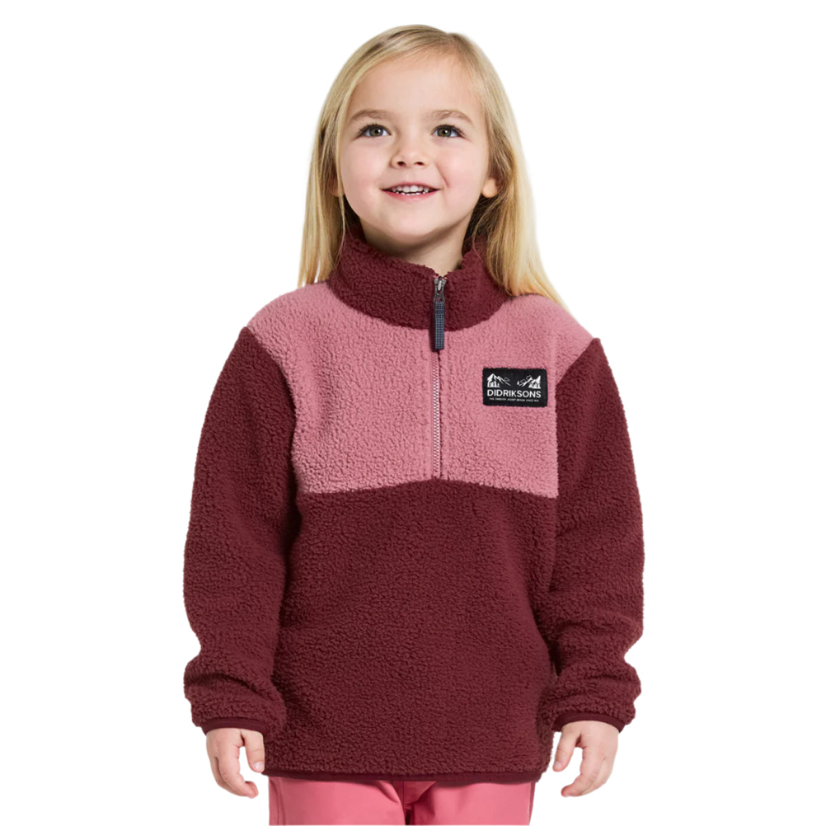 Didriksons Kids Gosig Half Zip Fleece (Anemon Red)