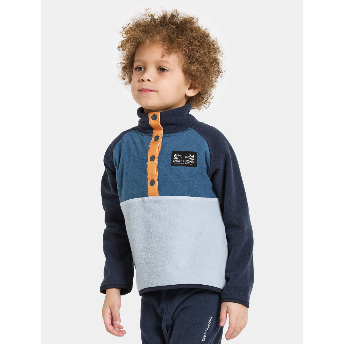 Didriksons Kids Monte Half Button (Cloud Blue)
