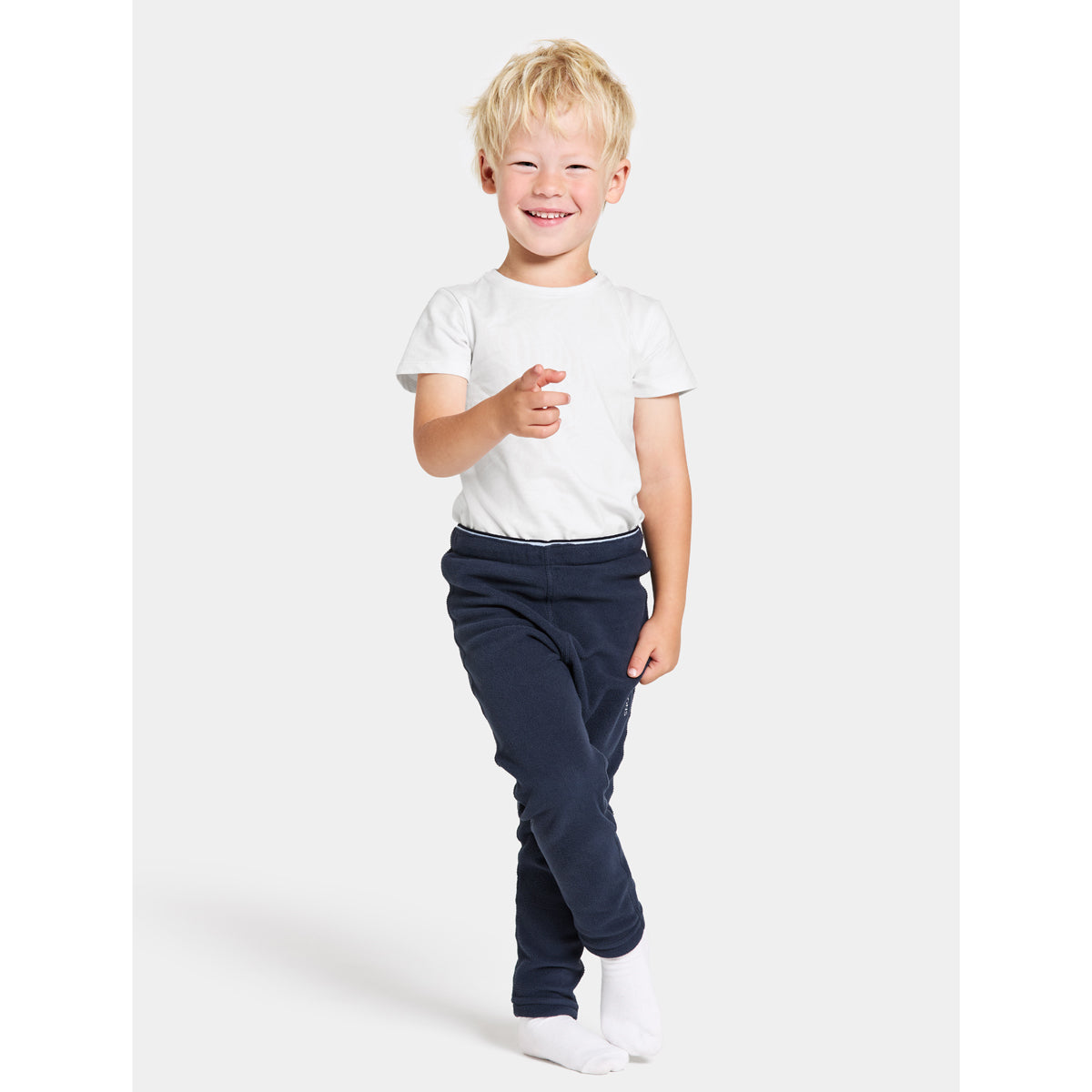 Didriksons Monte Kids Fleece Pants (Navy)