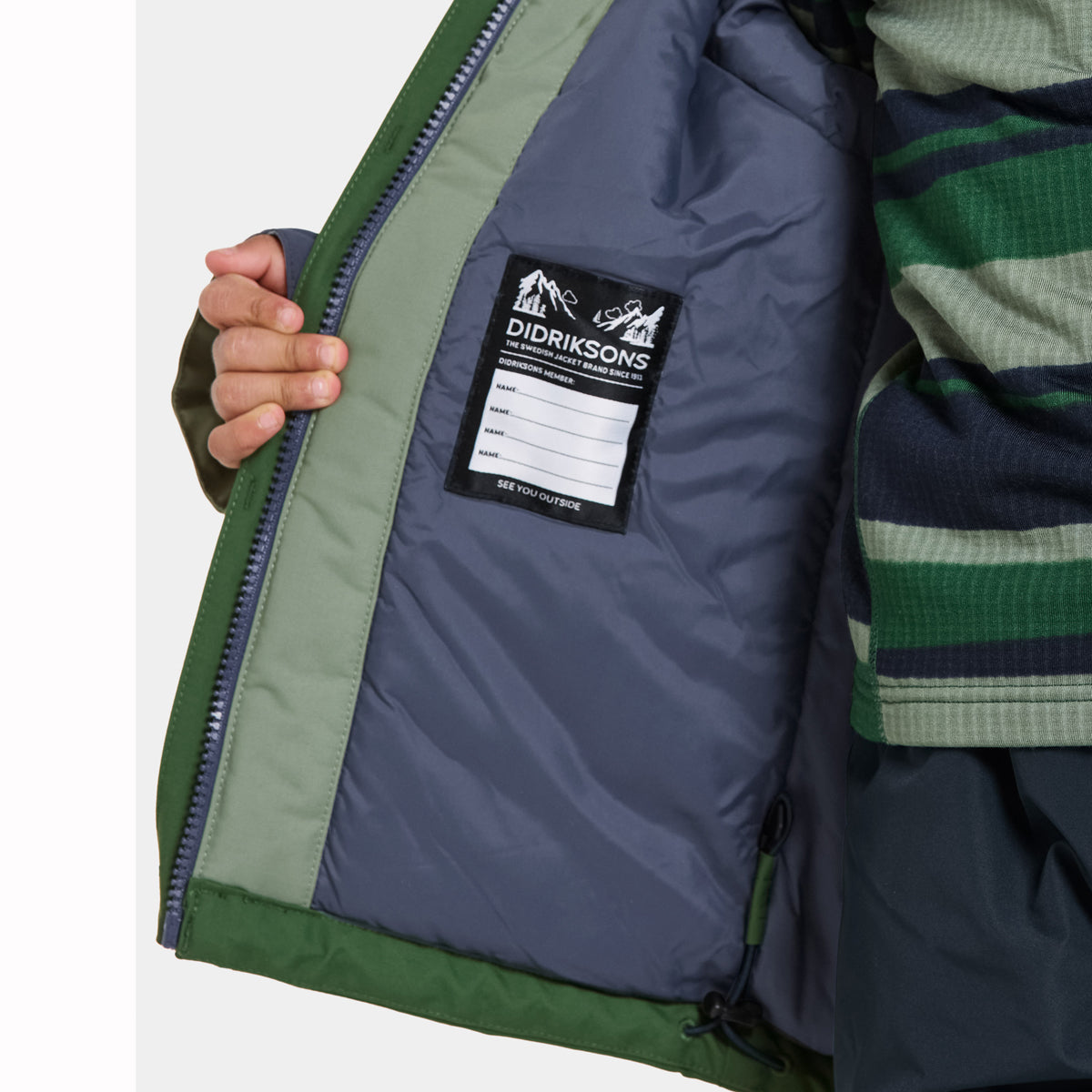 Didriksons Neptun Kids Ski Jacket (Pine Green)