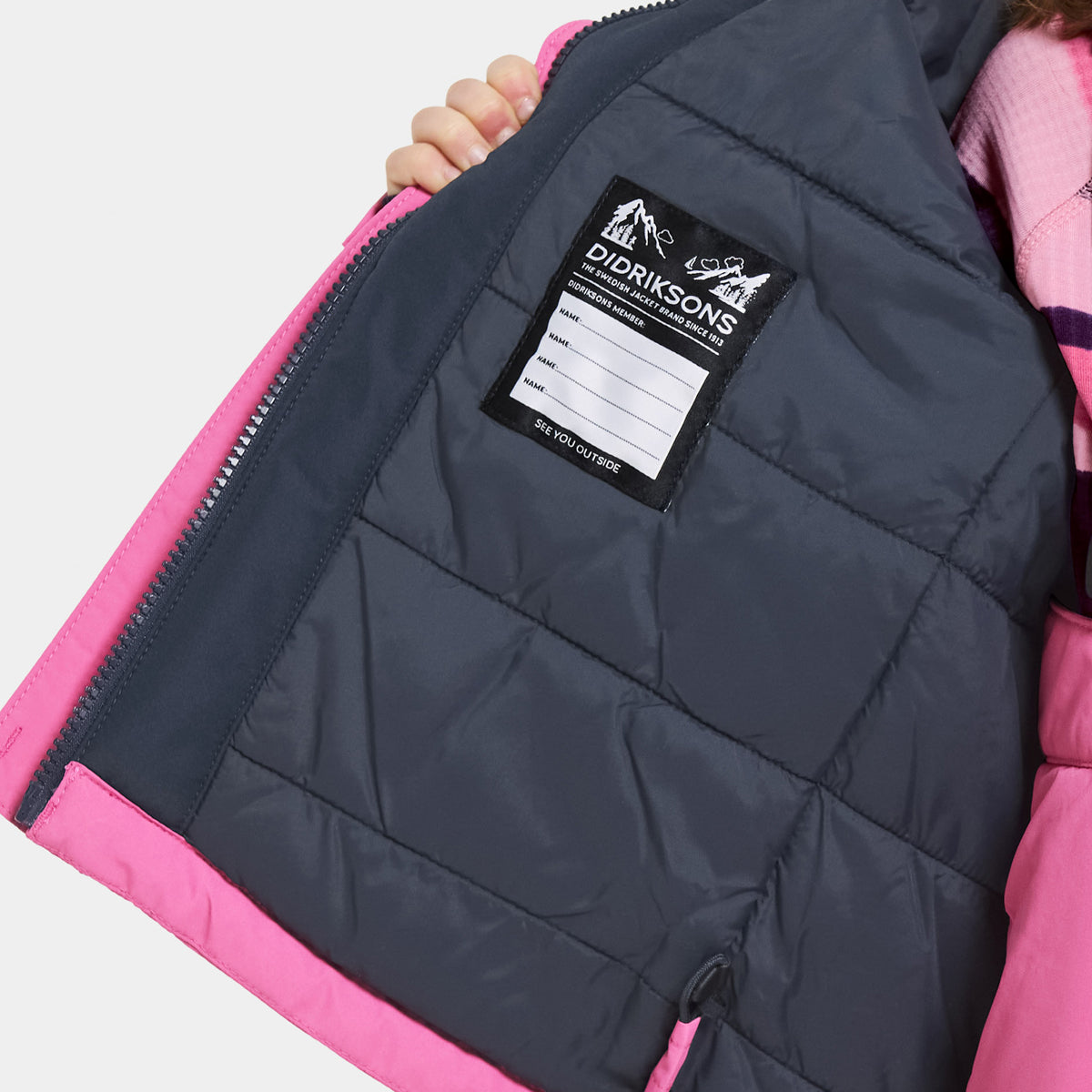 Didriksons Skare Kids Waterproof Insulated Ski Set (Sweet Pink)