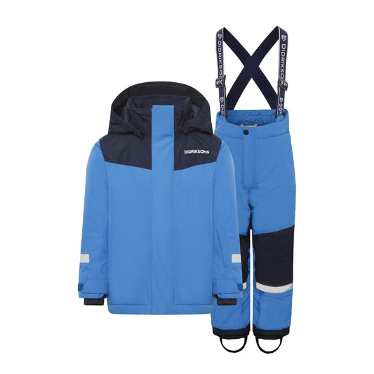 Didriksons Skare Kids Waterproof Insulated Ski Set (Sapphire Blue)