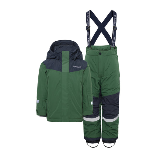 Didriksons Skare Kids Waterproof Insulated Ski Set (Pine Green)