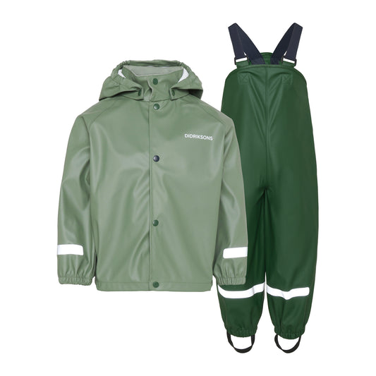 Didriksons Kids Waterproof Slaskeman Sets (Light Moss)