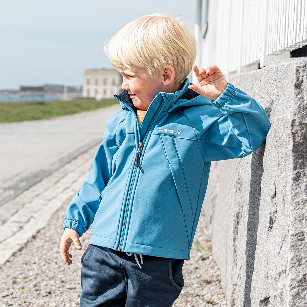 Didriksons Kids' Troel Softshell Jacket (Corn Blue)