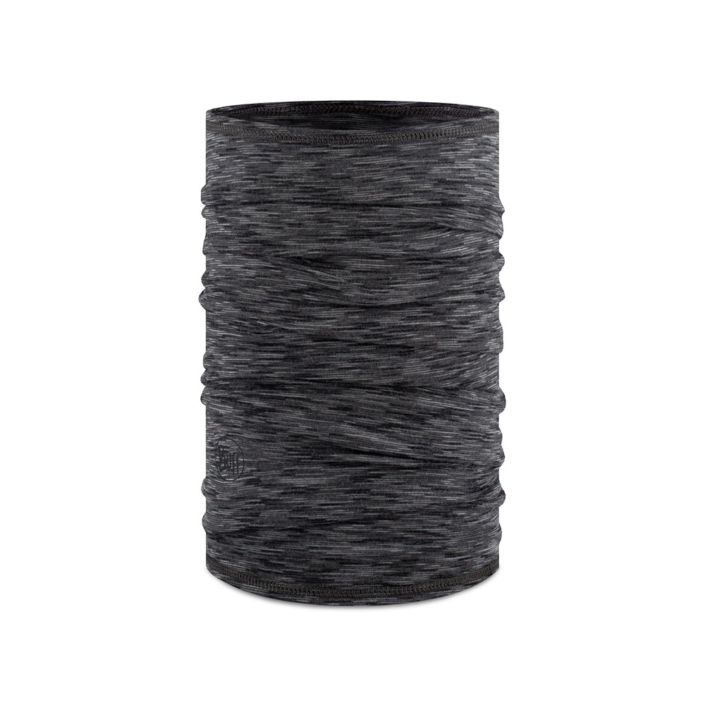 Buff kids merino wool neck gaiter in fleck grey