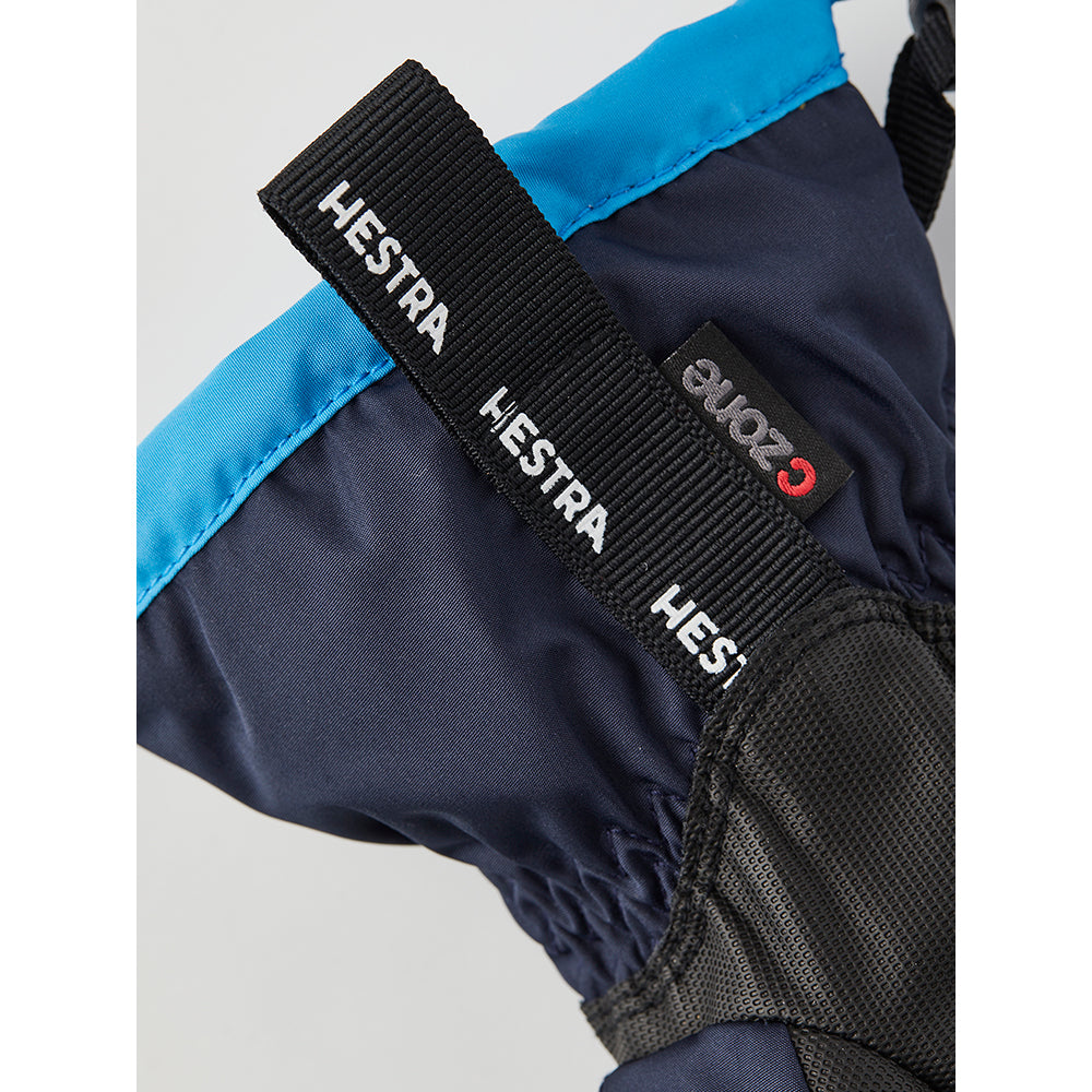 Hestra C-Zone Jr 3-Fingered Kids Ski Gloves (Navy)