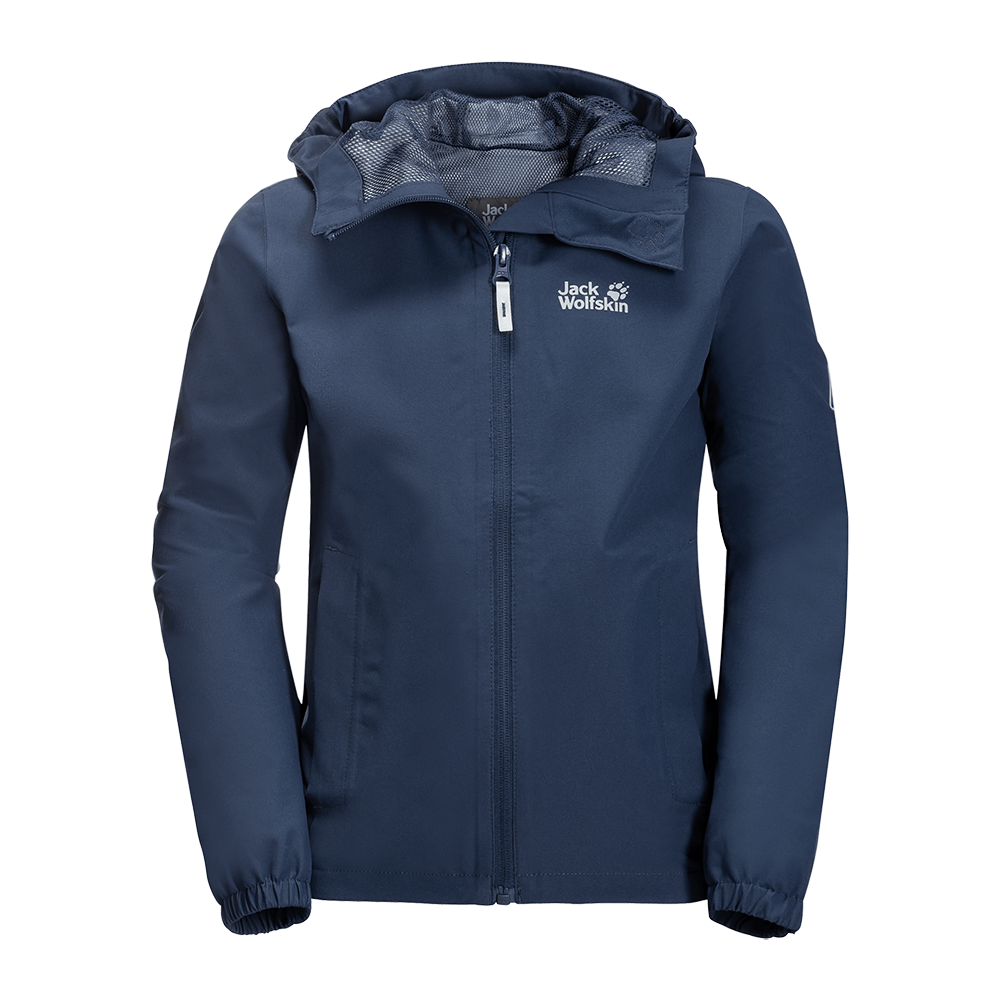 Jack Wolfskin Kids Flaze Waterproof Jacket (Dark Indigo)