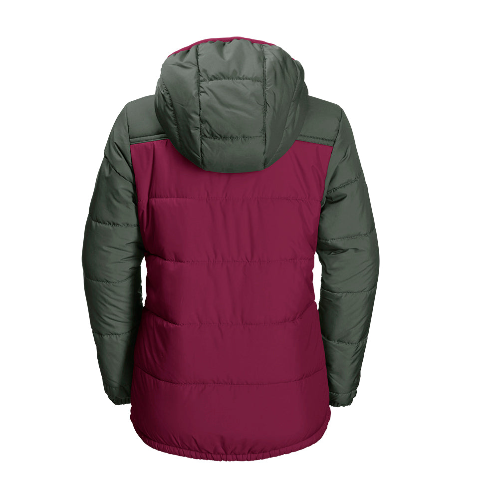 Jack Wolfskin Kids Three Hills Puffer Jacket (Dark Ruby)