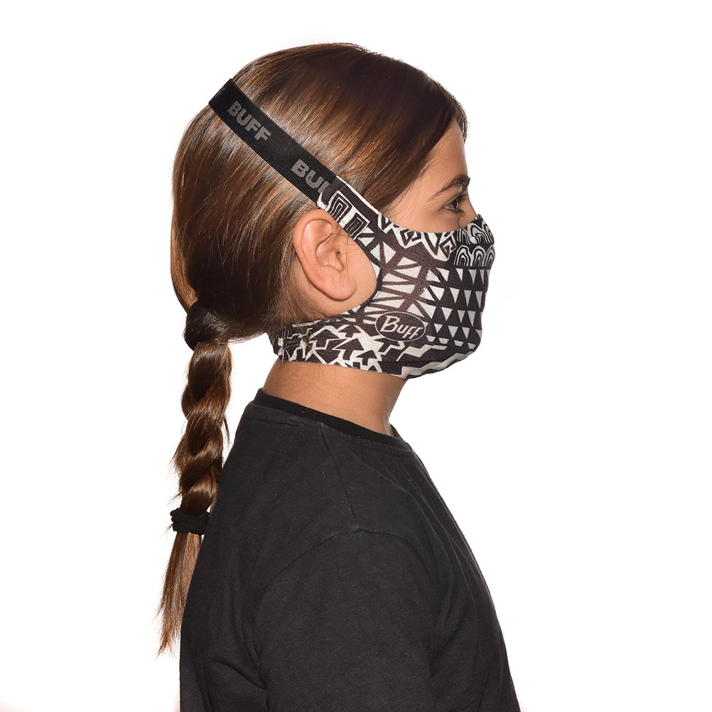 Buff Junior Face Mask (Black and White)-Little Adventure Shop