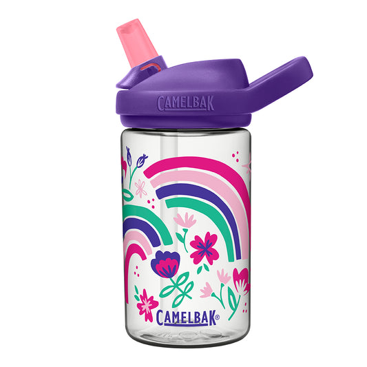 Camelbak Eddy Kids 0.4L Water Bottle (Rainbow Floral)-Little Adventure Shop
