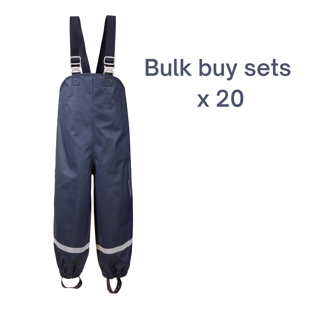 Schools Waterproof Didriksons Navy Dungarees Bundle x 20