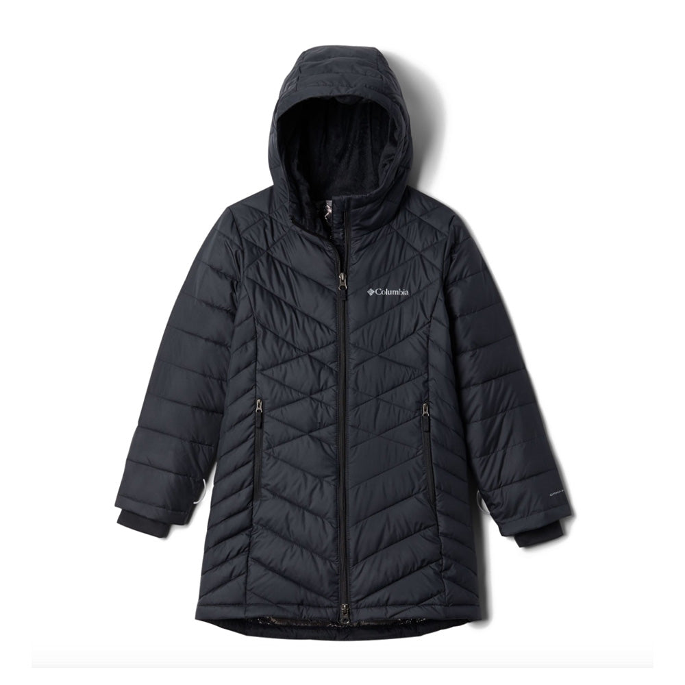 Columbia Girls Powder Lite Mid Length Puffer Jacket Black Little Adventure Shop
