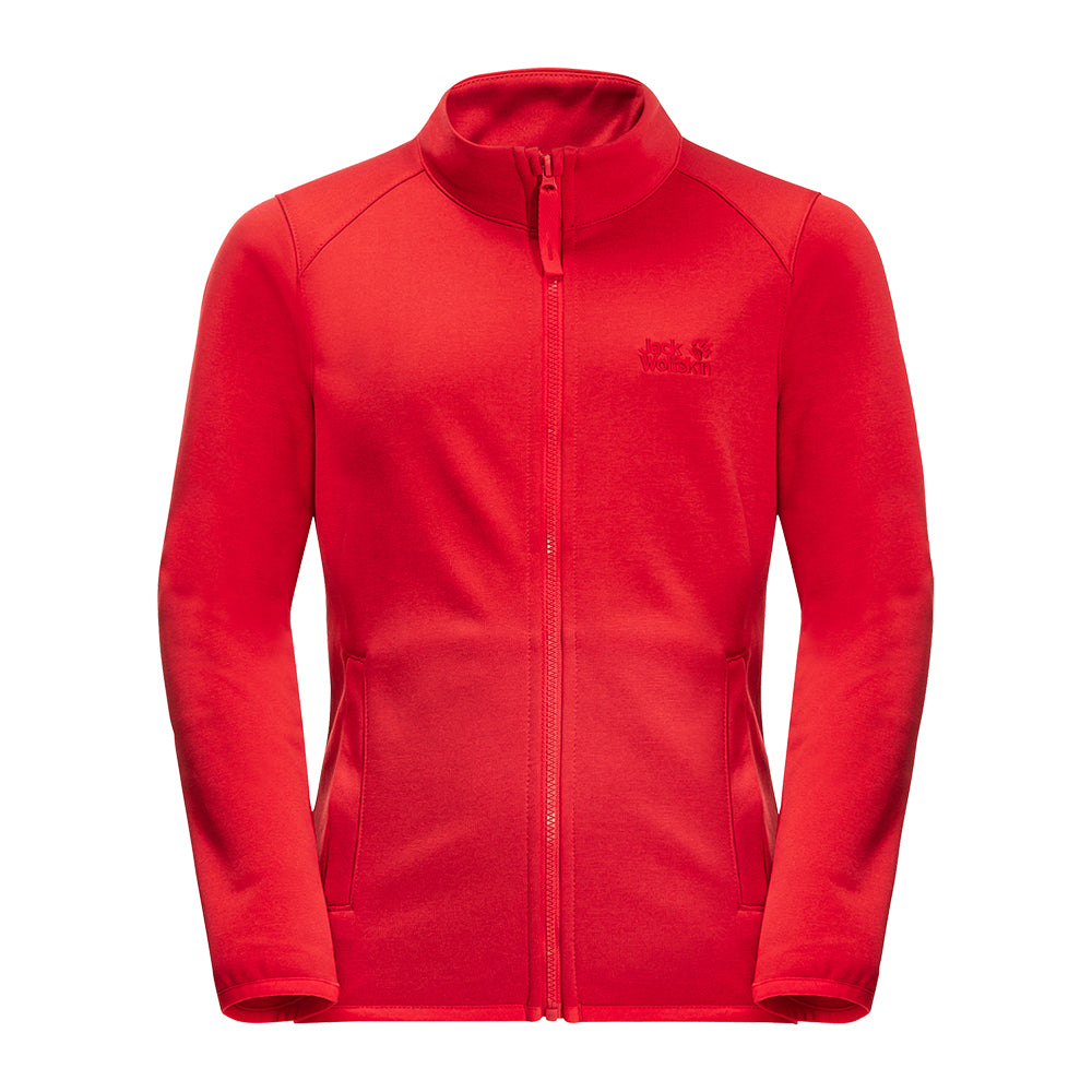 Jack wolfskin red kids' full zip fleece