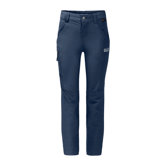 Jack Wolfskin kids softshell stretch trousers in navy blue