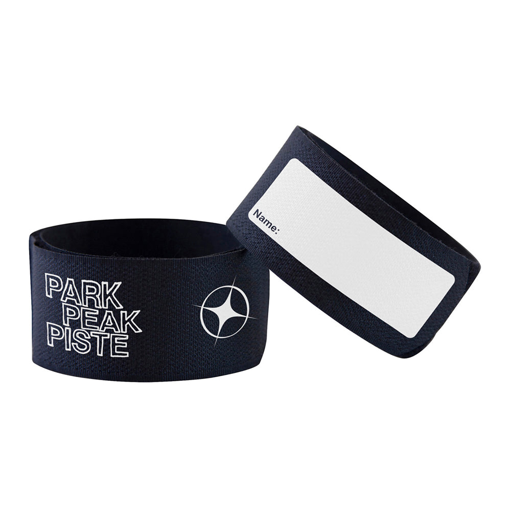 Jumbo Ski Ties with Name Tag (Black)