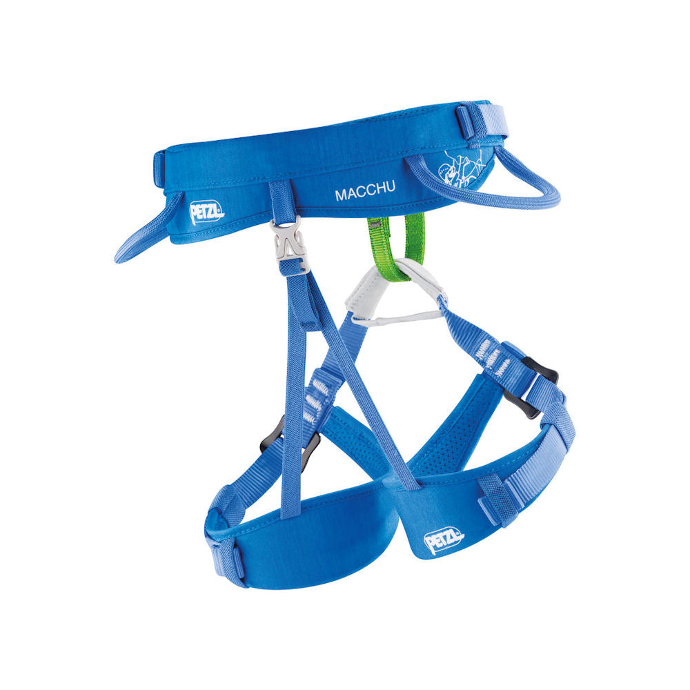 Petzl Macchu Kids Climbing Harness (Blue)-Little Adventure Shop