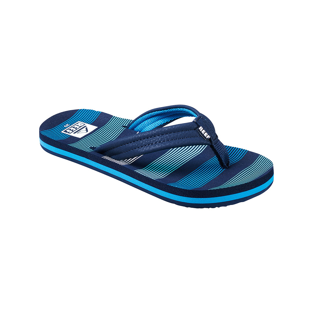 Reef Kids' Ahi Flip-Flops (Deep Sea Stripes)