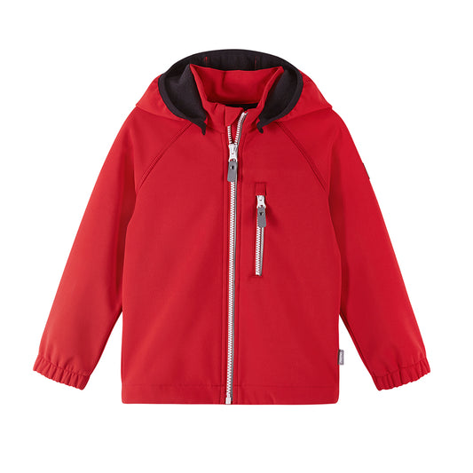 Reima Vantti Kids softshell jacket in red