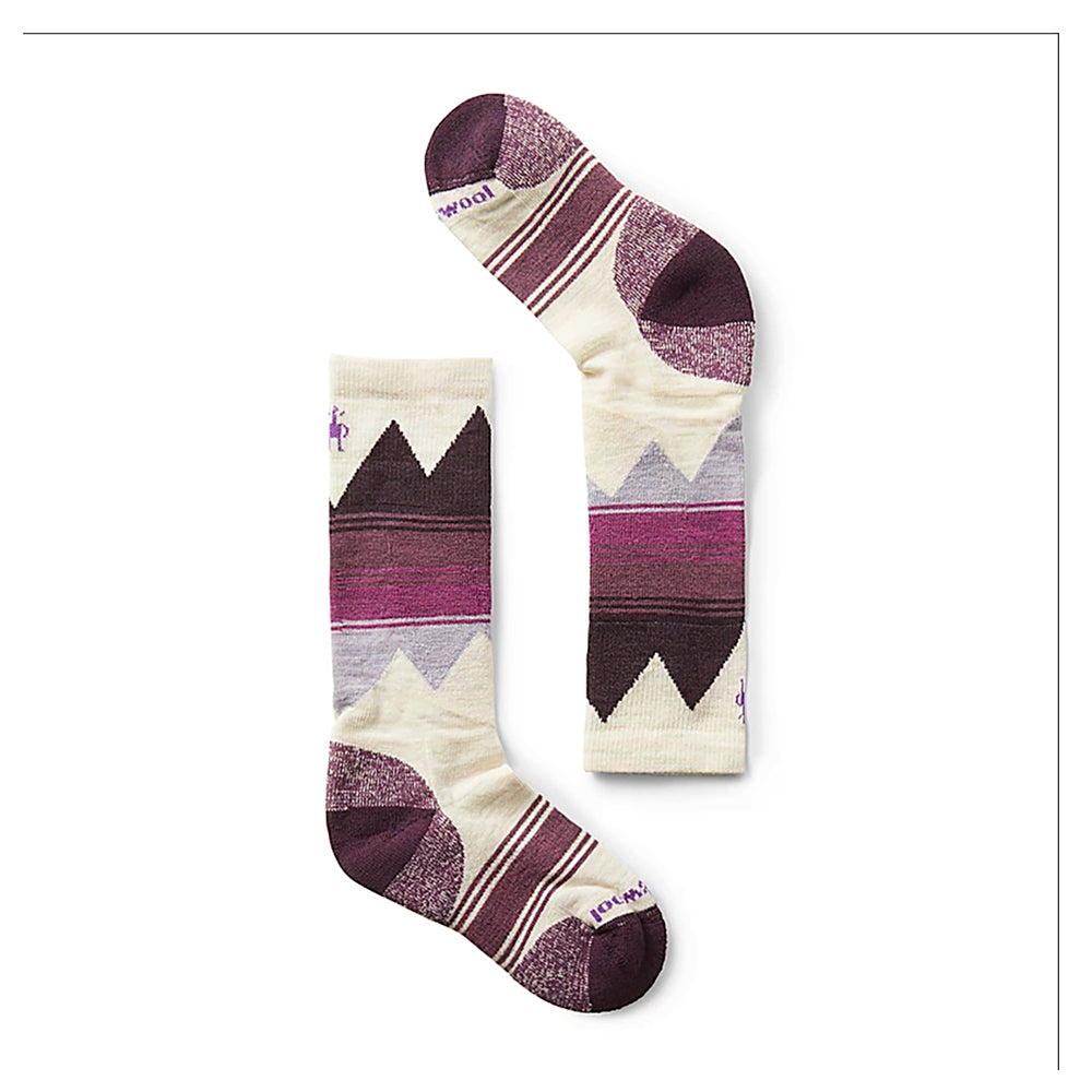 Kids smartwool ski socks in Moonbeam