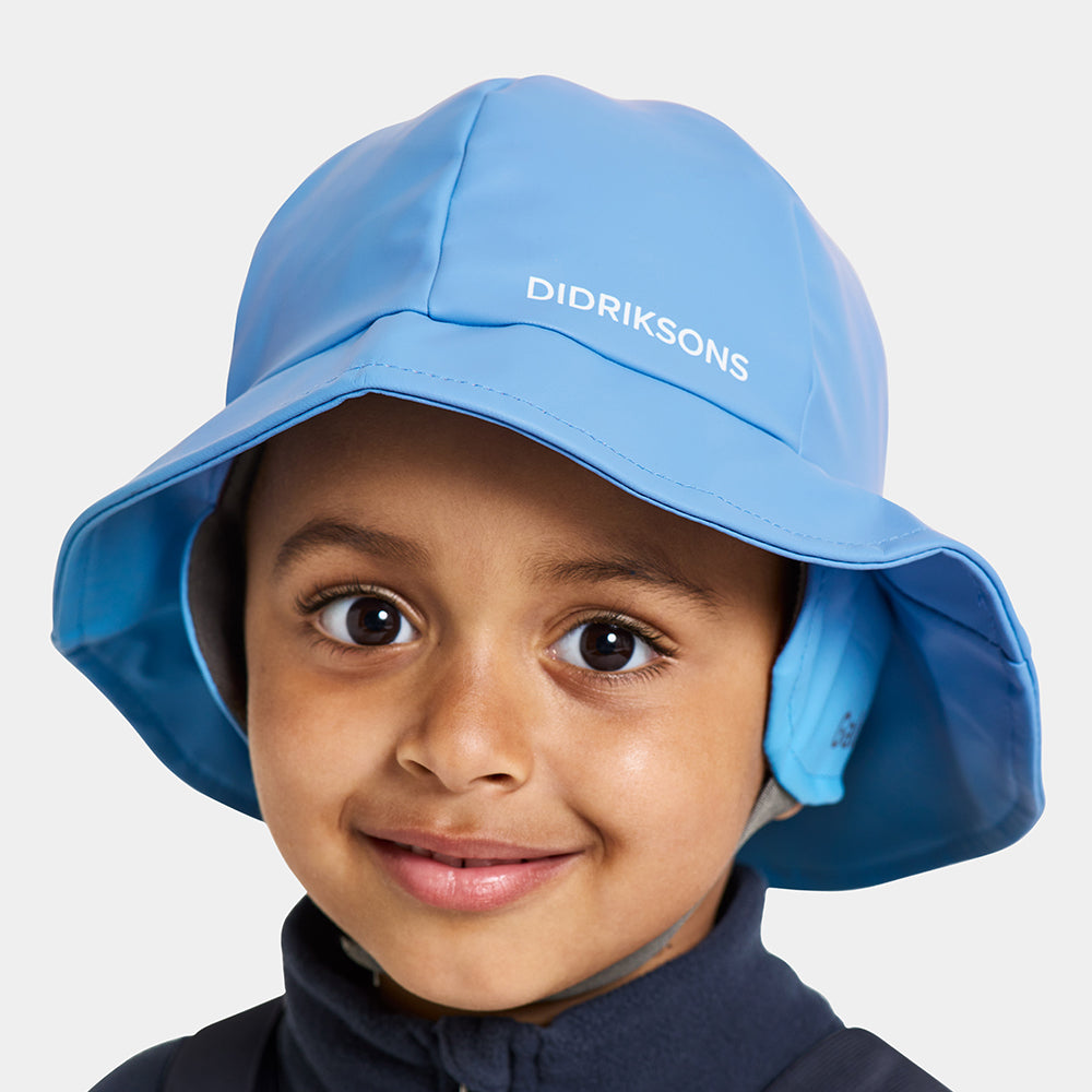 Didriksons Kids Southwest PU Rain Hat (Play Blue)