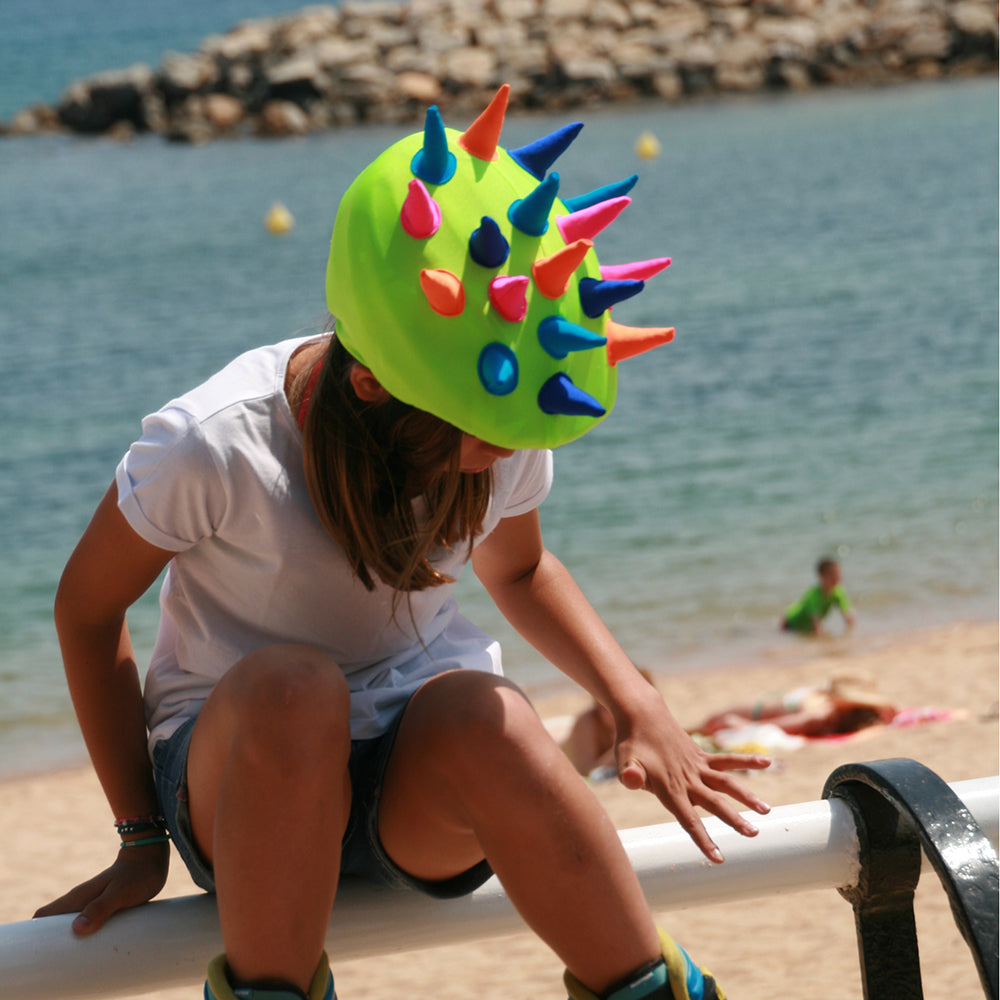 Coolcasc Kids Helmet Cover (Neon Horns)