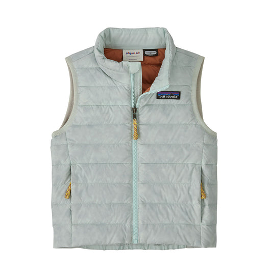 Patagonia Baby Down Sweater Vest (Whispy Green) a very light green colour