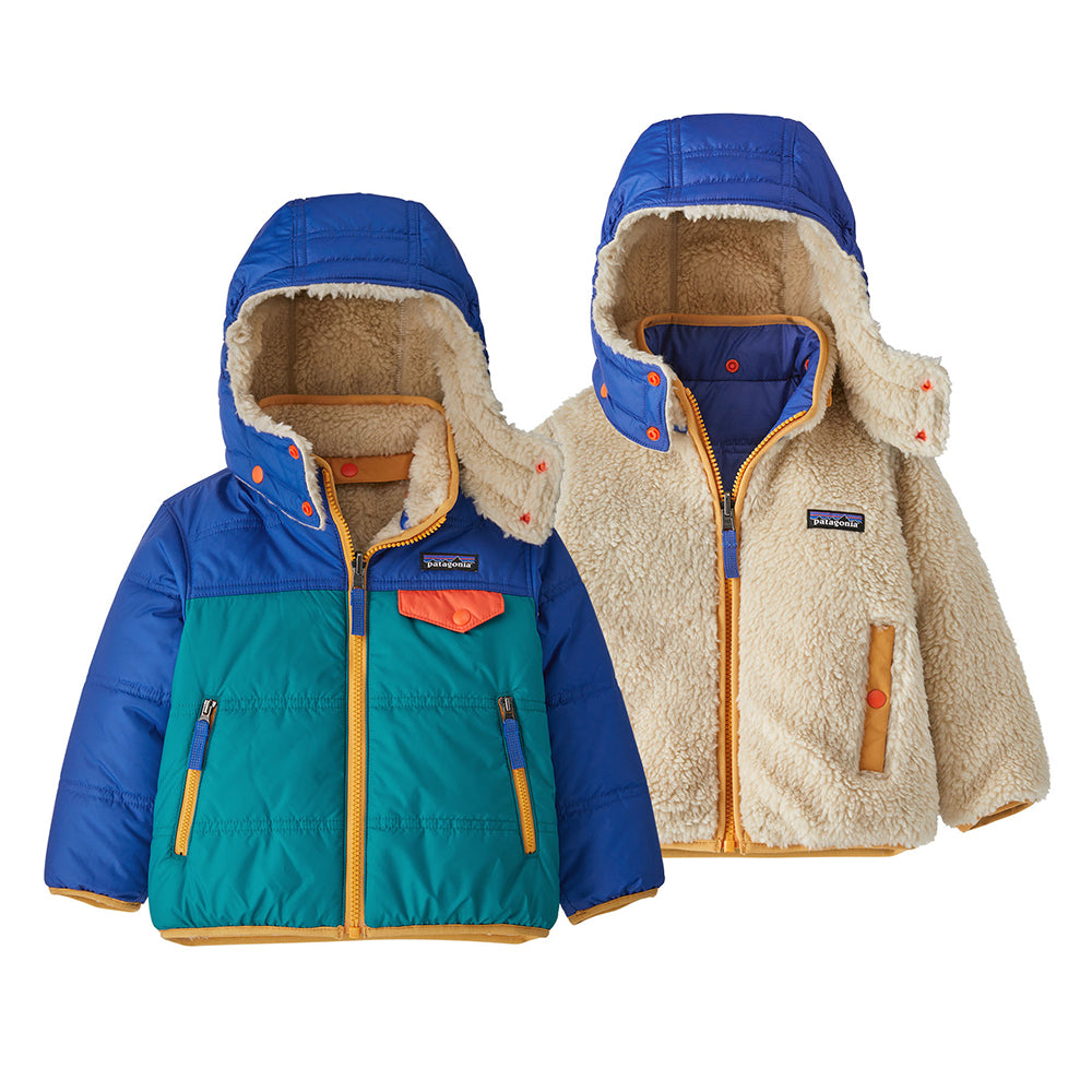 Patagonia Baby Reversible Tribbles Hoody in blue