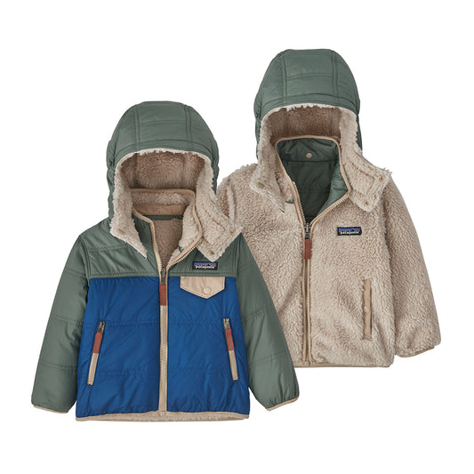 Patagonia Baby Reversible Tribbles Hoody Jacket in superior blue