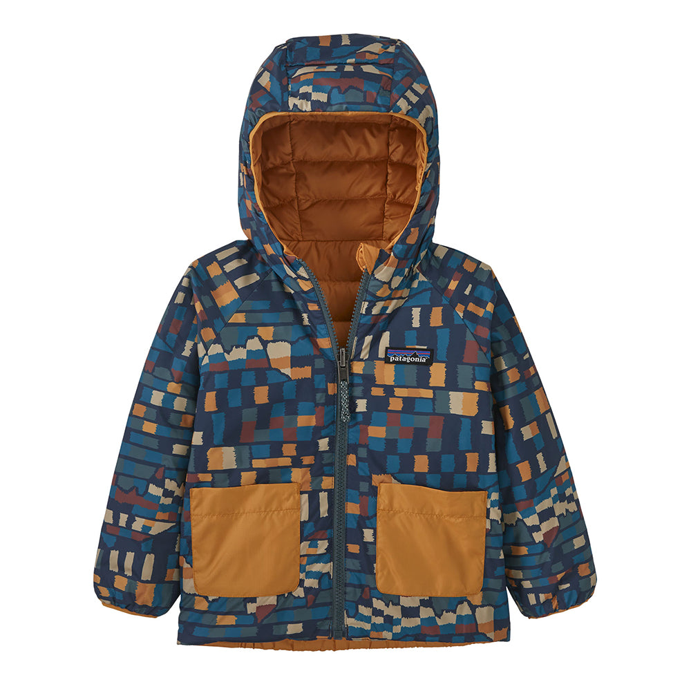 Patagonia Baby Reversible Down Sweater Hoody (Fitz Roy Patchwork)