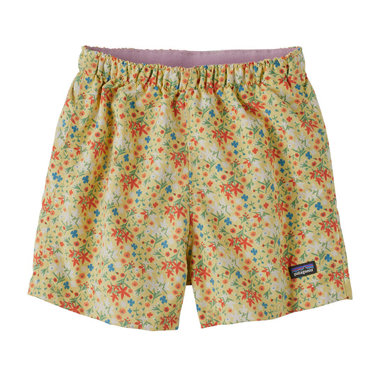 Patagonia Baby Baggies™ Shorts, Little Isla pattern - a yellow background with small floral print