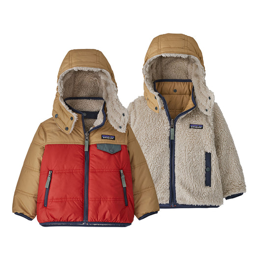 Patagonia Baby Reversible Tribbles Hoody in red