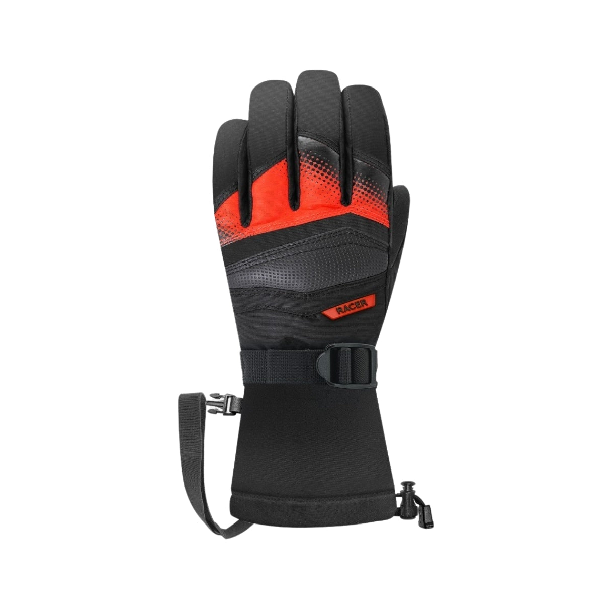 Racer Venom Kids Ski Gloves (Black Red)