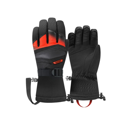 Racer Venom Kids Ski Gloves (Black Red)