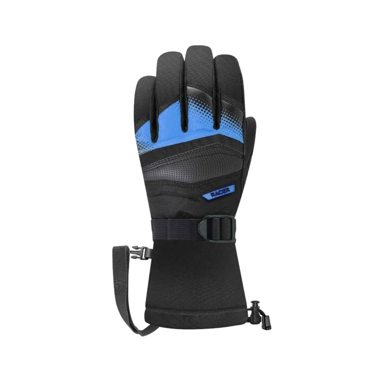 Racer Venom Kids Ski Gloves (Black Blue)
