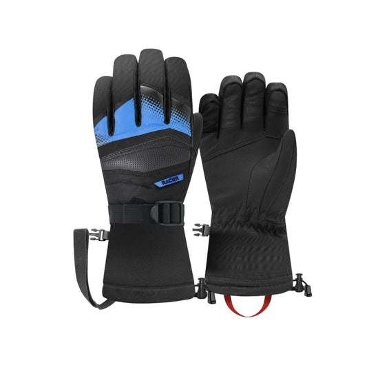 Racer Venom Kids Ski Gloves (Black Blue)