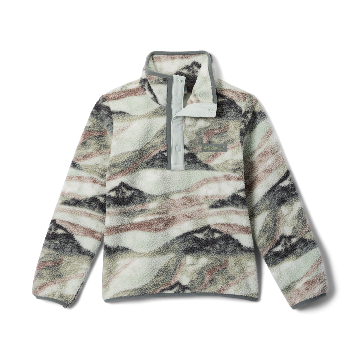 Marbled patterned kids pullover on a white background