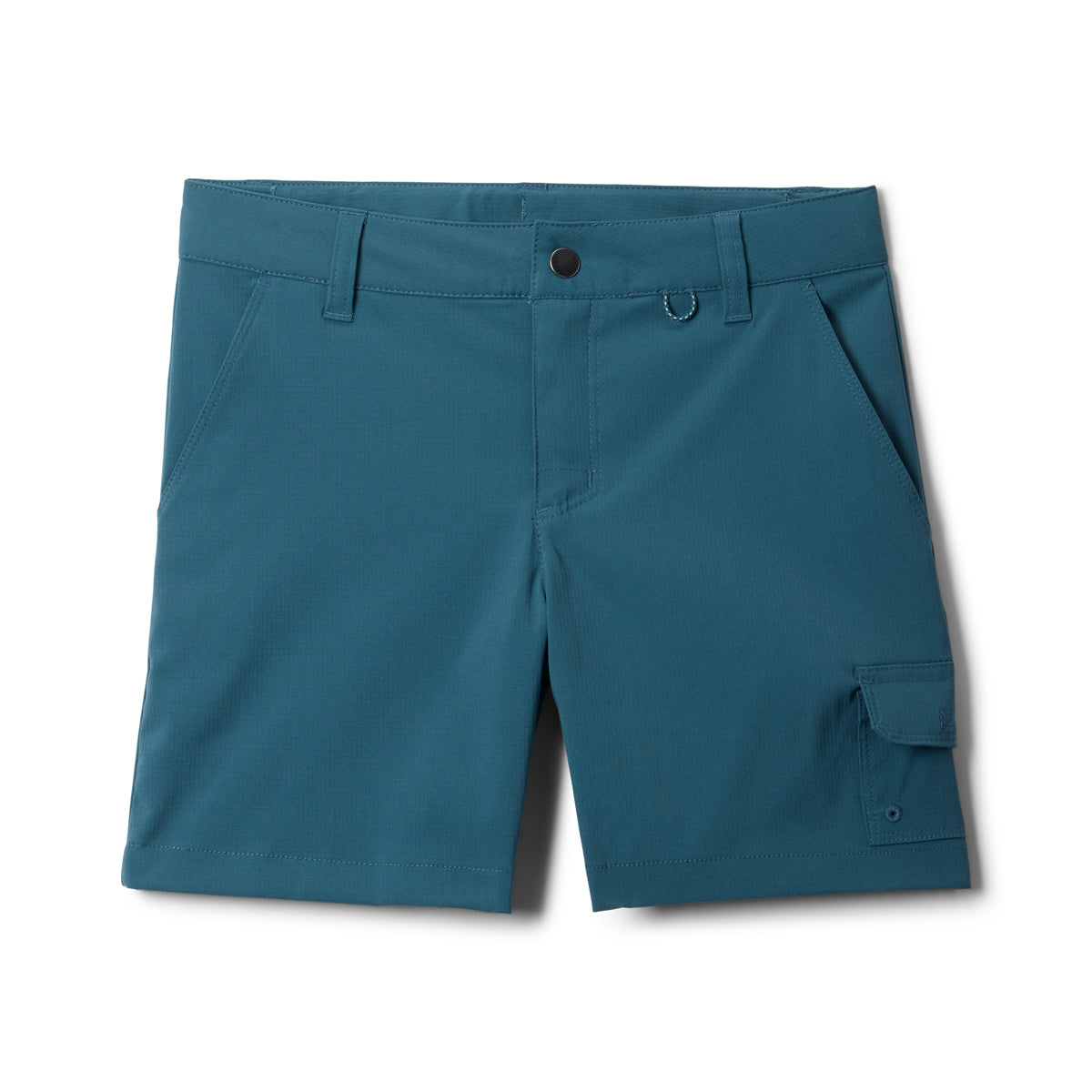 Teal boys shorts on a white background