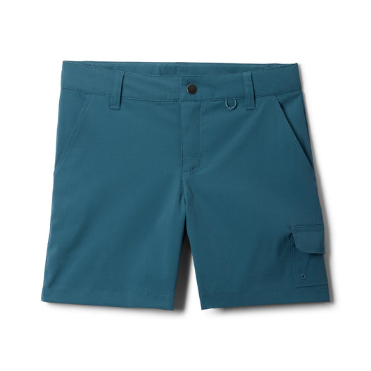 Teal boys shorts on a white background
