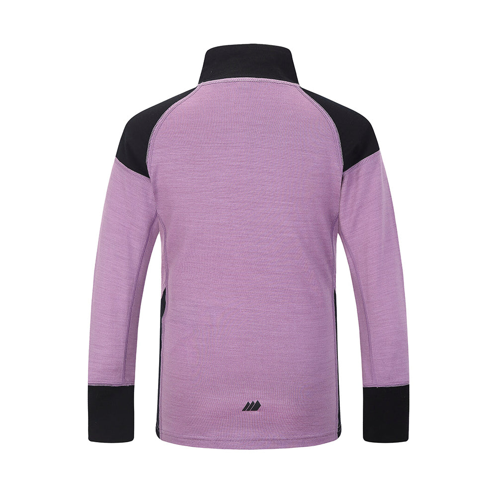 Skogstad Girls Videseter Merino Wool Thermal Top (Orchid Mist)