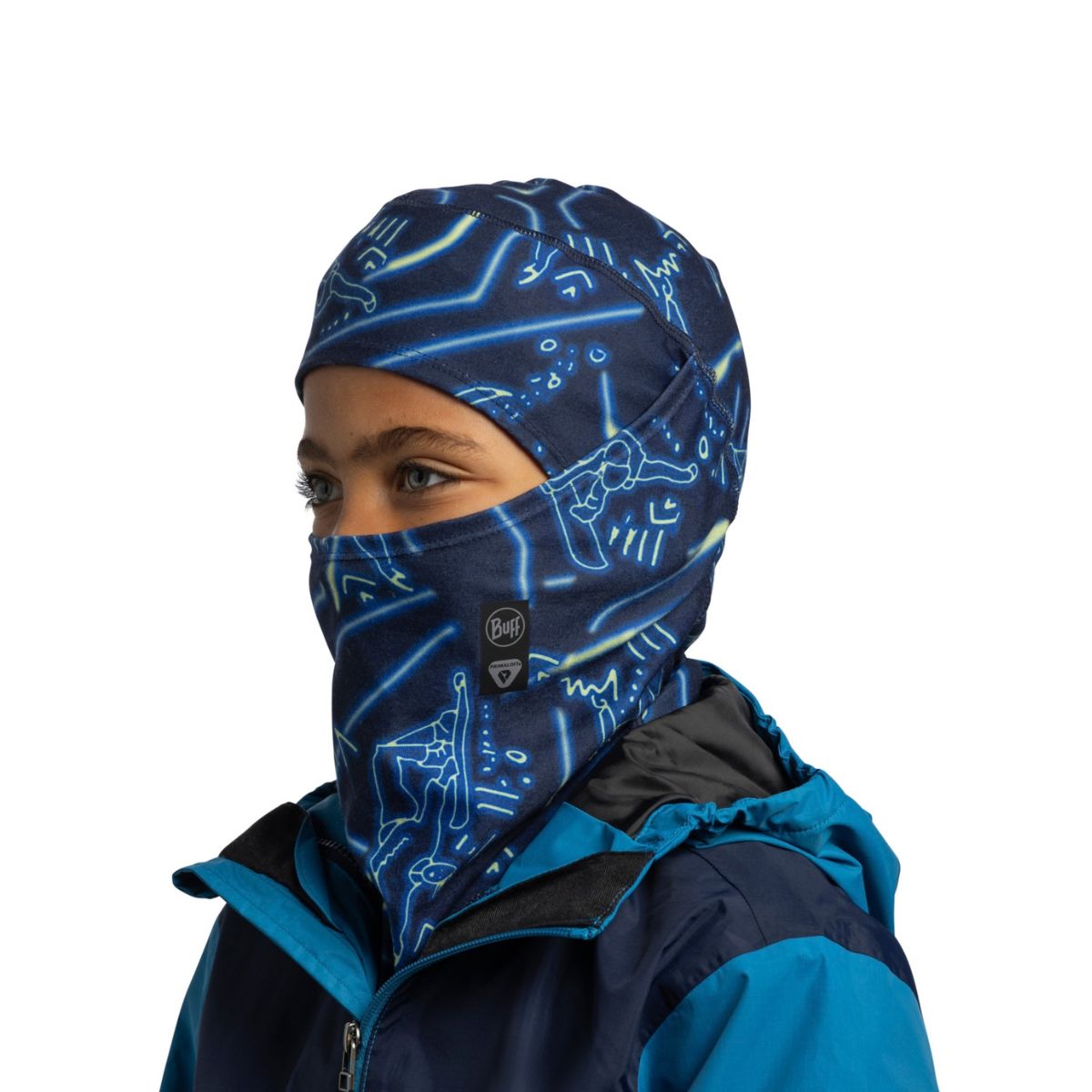 Buff Junior Thermonet Hinged Balaclava (Nasvi Night Blue)