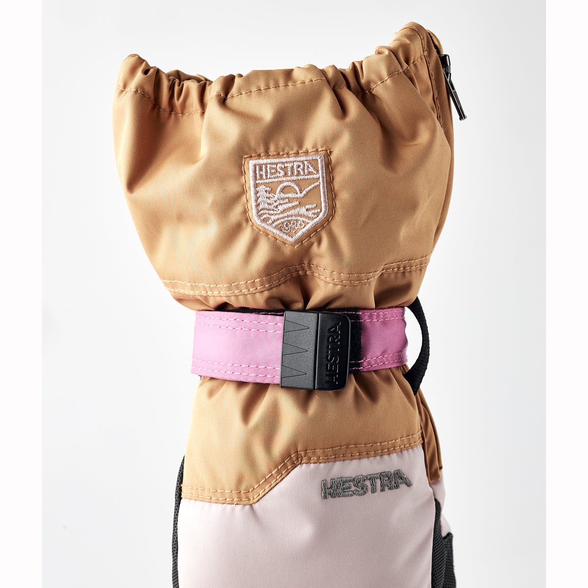 Hestra Baby Zip Mittens (Gold Pink)