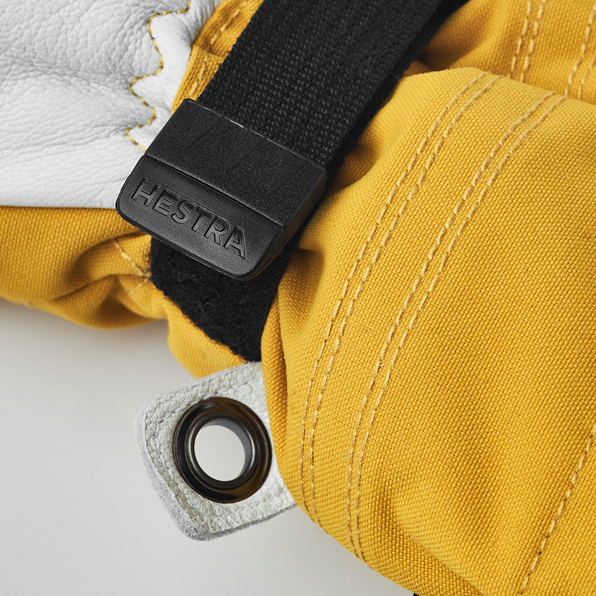 Hestra Kids Army Leather Heli Ski Mittens (Yellow)