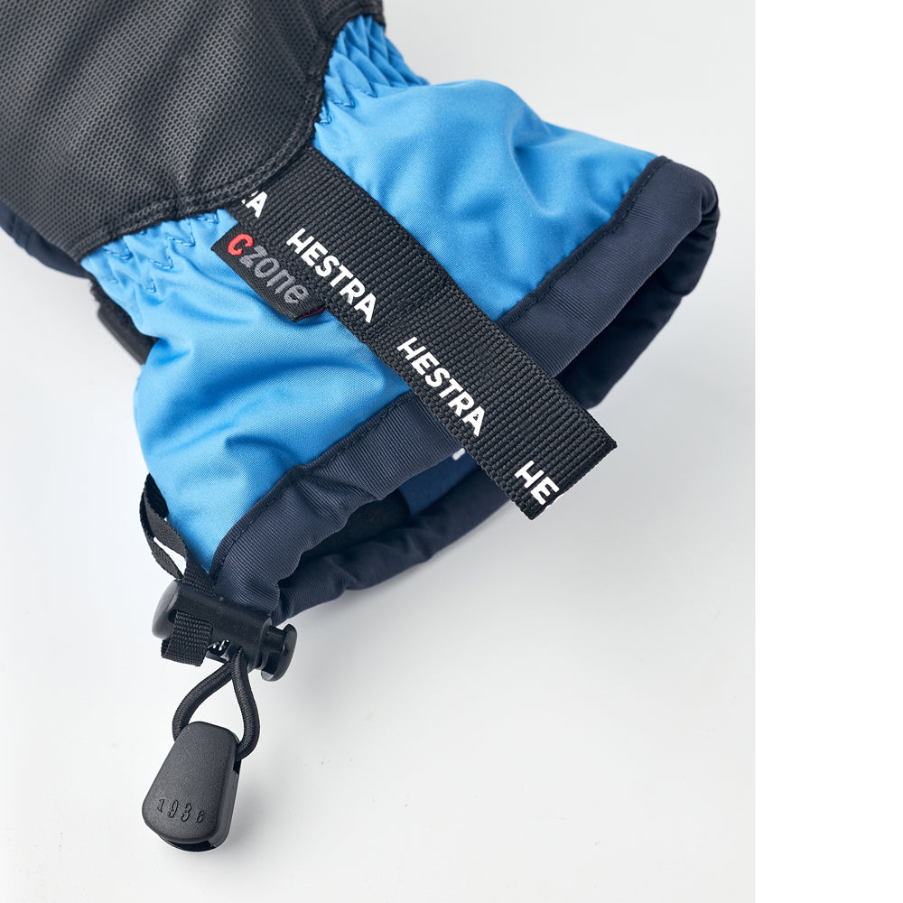 Hestra C-Zone Kids Ski Gloves (Navy Sky Blue)