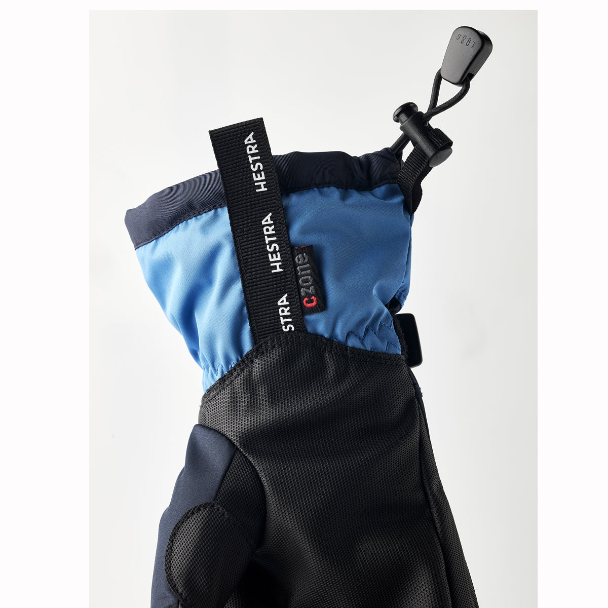 Hestra C-Zone Jr 3-Fingered Kids Ski Gloves (Navy Sky Blue)