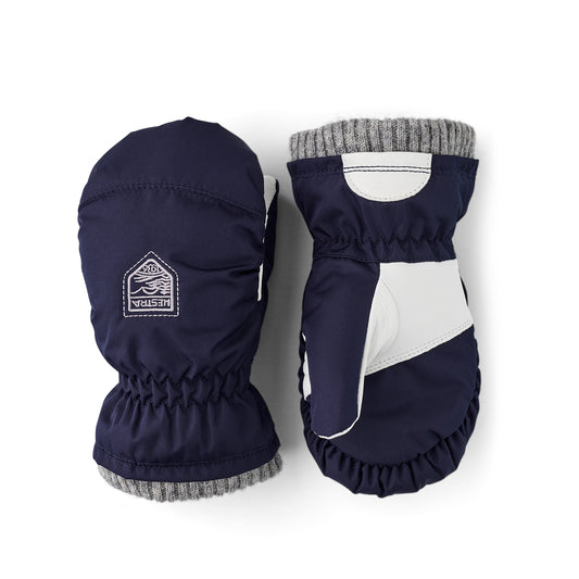 Hestra baby mittens in blue