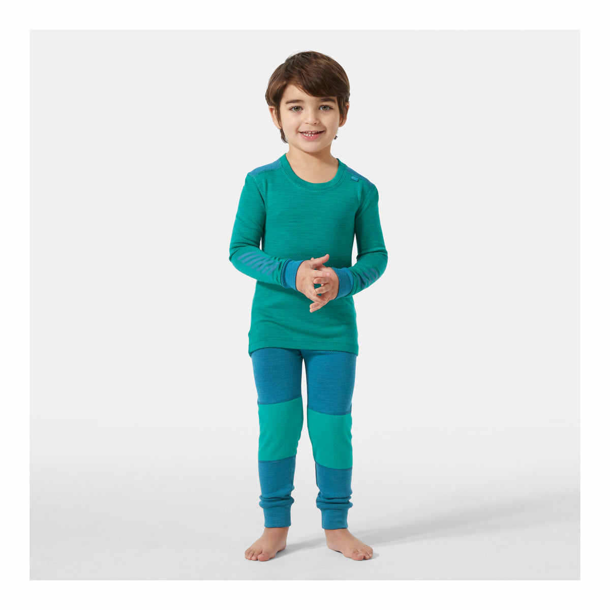 Helly Hansen Kids Lifa Merino Midweight Thermals (Signal Green)