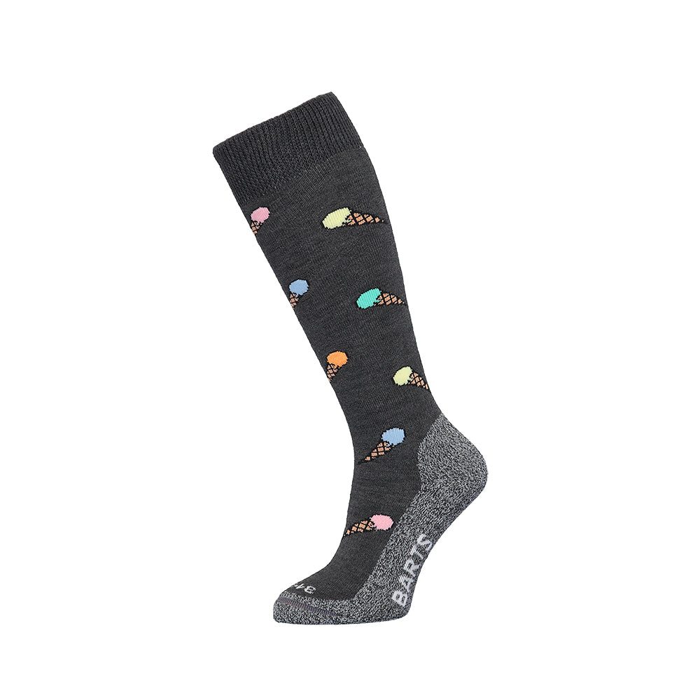 Barts Kids Ski Socks Ice Cream with grey background and ice cream pattern